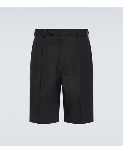 AURALEE Wool Gabardine Shorts - Black