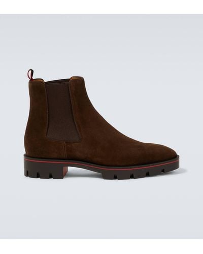 Christian Louboutin Alpinosol Suede Ankle Boots - Brown