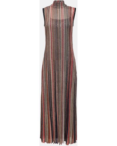 Missoni Sequin-embellished Striped Dress - Multicolour