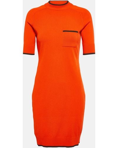 Sportmax Zante Ribbed-knit Minidress - Orange