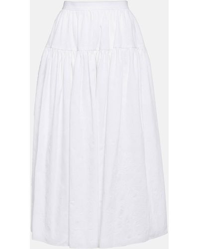 Chloé Mid-rise Cotton Maxi Skirt - White