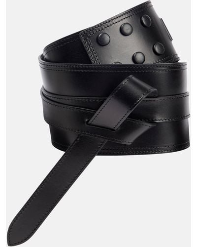 Isabel Marant Moshy Knotted Leather Belt - Black