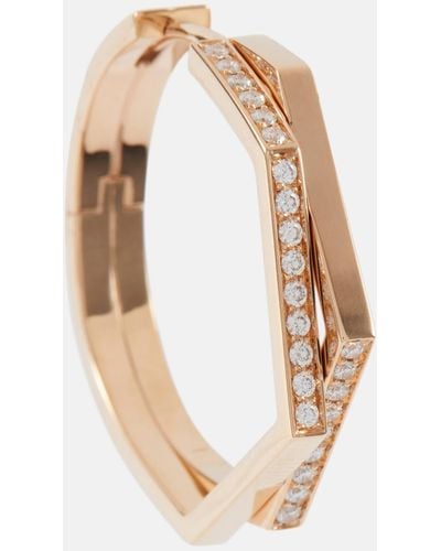 Repossi Antifer 18kt Rose Gold Single Earring With Diamonds - Metallic