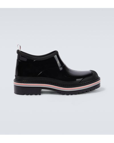Thom Browne Rubber Ankle Boots - Black
