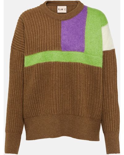 Plan C Wool And Cashmere Sweater - Green