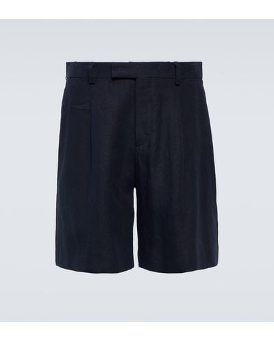 Lardini Linen Bermuda Shorts - Blue