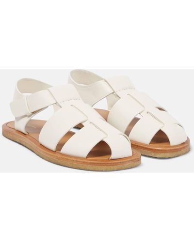The Row Fisherman Leather Sandals - Natural