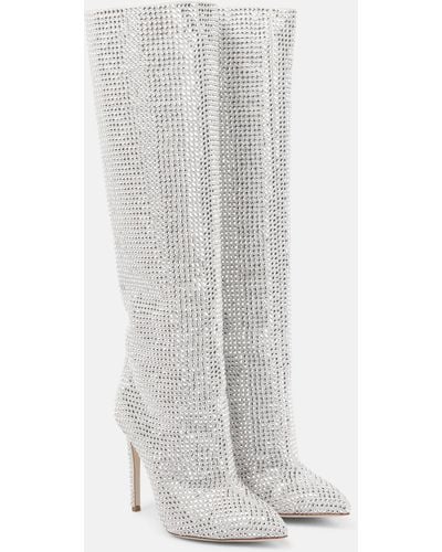 Paris Texas Holly Embellished Knee-high Boots - White