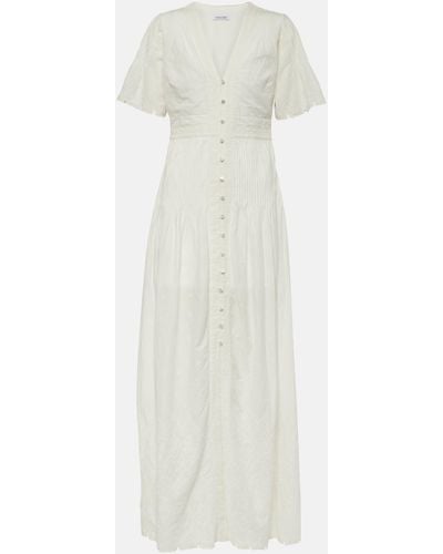 Veronica Beard Arushi Embroidered Cotton Maxi Dress - White