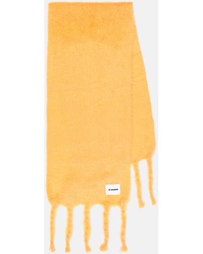 Jil Sander Mohair And Wool-blend Scarf - Yellow
