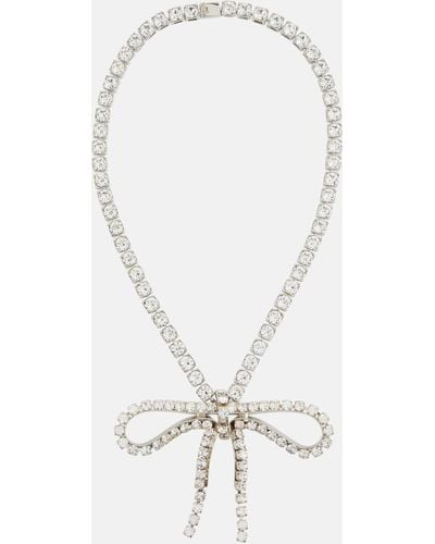 Balenciaga Archive Ribbon Embellished Necklace - White