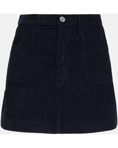 RE/DONE 70s Cotton Corduroy Miniskirt - Blue