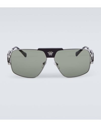 Versace Medusa Aviator Sunglasses - Grey