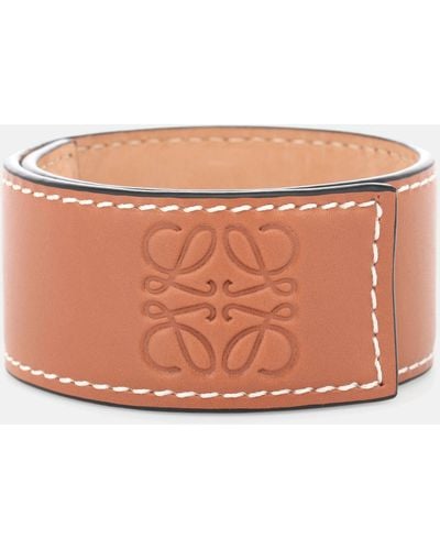 Loewe Anagram Leather Snap Bracelet - Multicolour