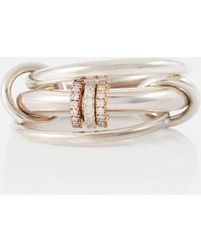 Spinelli Kilcollin Gemini Sterling Silver Ring With White Diamonds
