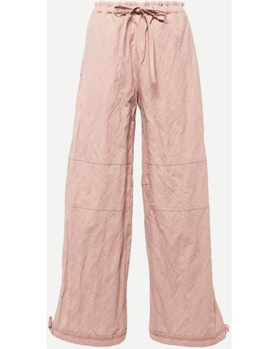 Acne Studios Paginol Cotton-blend Wide-leg Pants - Pink