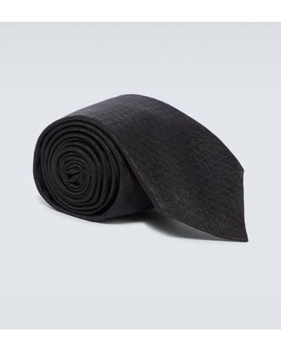 Gucci Silk Jacquard Tie - Black