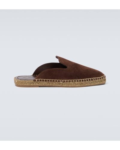 Tom Ford Jude Suede Espadrille Mules - Brown