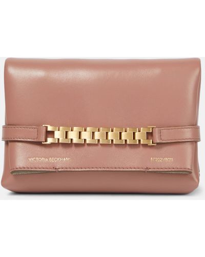 Victoria Beckham Chain Mini Leather Shoulder Bag - Pink