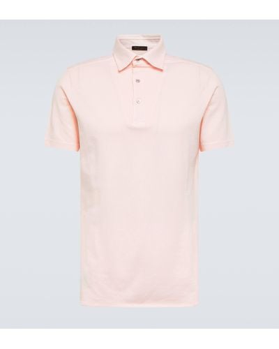 Loro Piana Cotton Pique Polo Shirt - Pink