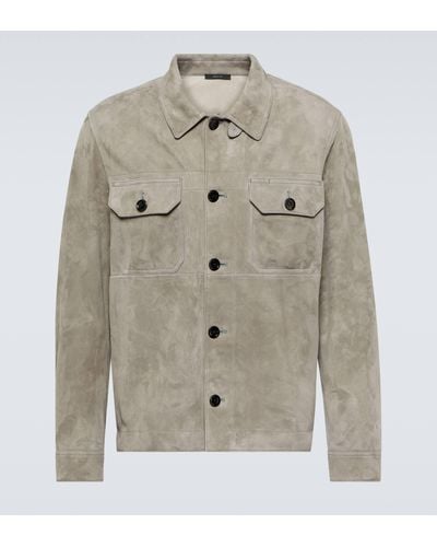Tom Ford Suede Overshirt - Grey