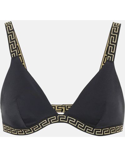 Versace Greek Key Bikini Bottoms - Black