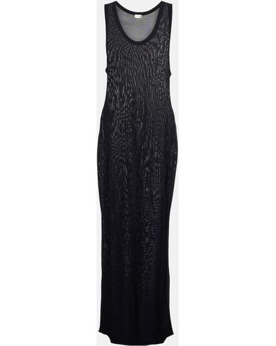 Saint Laurent Silk-blend Jersey Maxi Dress - Black