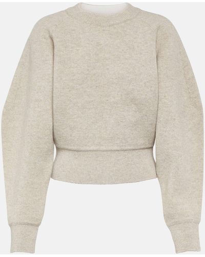 Alaïa Wool-blend Sweater - Natural