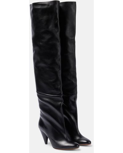 Proenza Schouler Cone Leather Over-the-knee Boots - Black