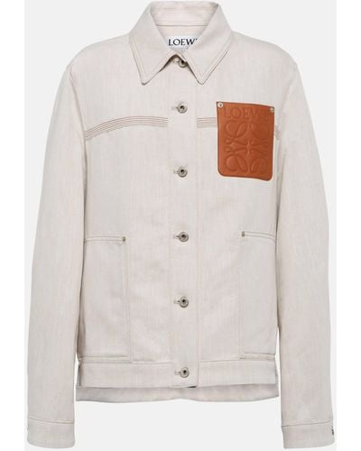 Loewe Workwear Jacket In Ecru - Natural