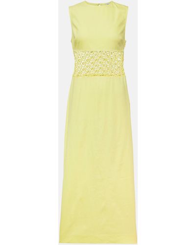 Jonathan Simkhai Ginza Linen-blend Maxi Dress - Yellow