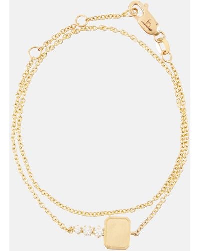 Jade Trau Catherine Mini 18kt Gold Necklace With Diamonds - Metallic