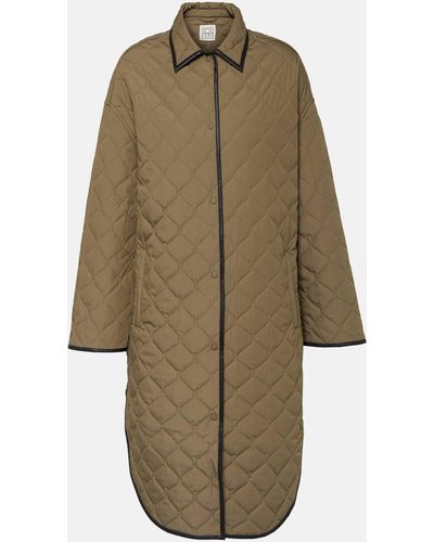 Totême Quilted Cocoon Coat - Natural