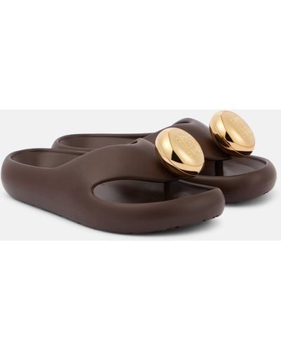 Loewe Paula's Ibiza Foam Pebble Thong Sandals - Brown
