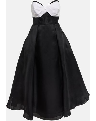 Carolina Herrera Strapless Sweetheart Neckline Dress - Black