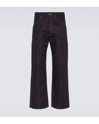 Junya Watanabe X Levi's® Cotton And Linen Straight Jeans - Blue