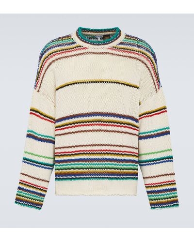 Loewe Paula's Ibiza Striped Cotton-blend Sweater - Multicolour