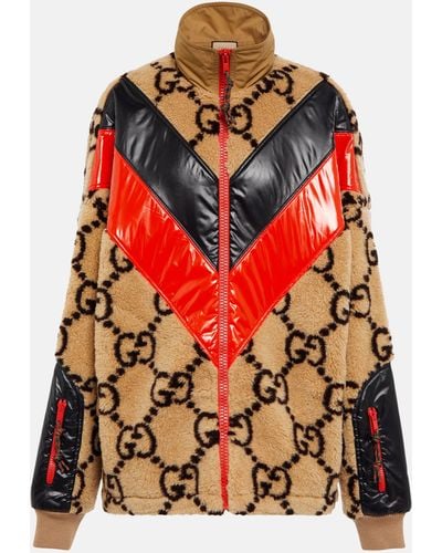 Gucci GG Wool-blend Teddy Jacket - Red