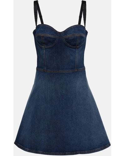 Dolce & Gabbana Corset Denim Minidress - Blue