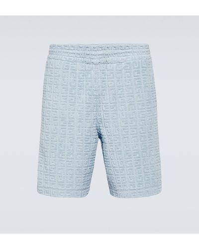 Givenchy 4g Cotton-blend Bermuda Shorts - Blue