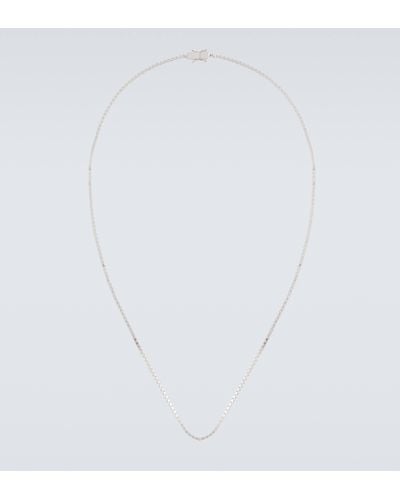 Tom Wood Square Chain Silver Necklace - White