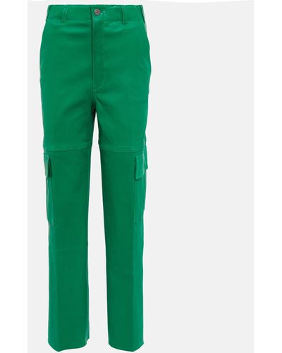 Stouls Axel Leather Cargo Pants - Green