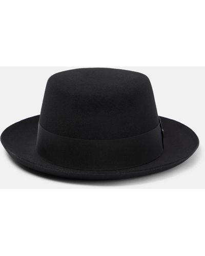 Saint Laurent Wool Felted Hat - Black