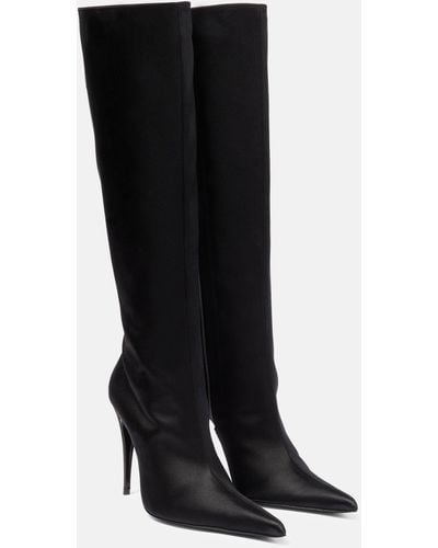 Magda Butrym Satin Knee-high Boots - Black