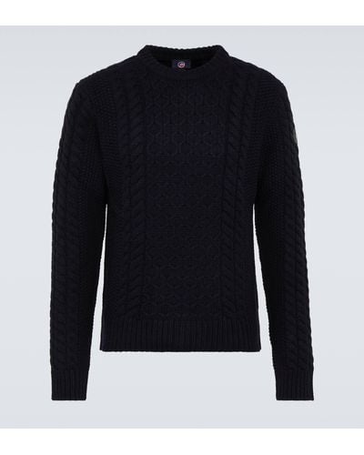 Fusalp Edmond Cable-knit Wool Sweater - Blue