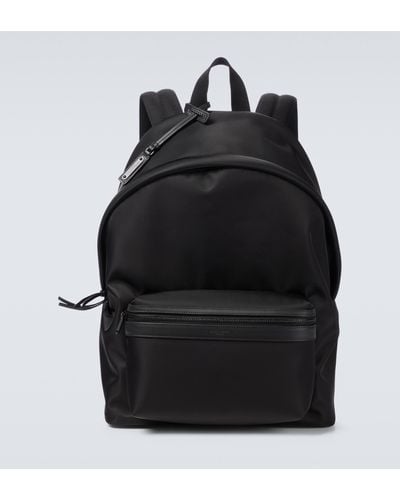 Saint Laurent Nylon And Leather City Backpack - Black