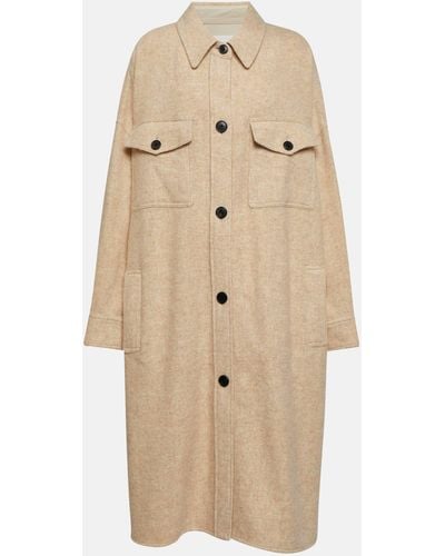 Isabel Marant Fontia Wool-blend Coat - Natural