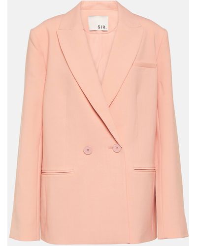 Sir. The Label Dario Oversized Double-breasted Blazer - Pink