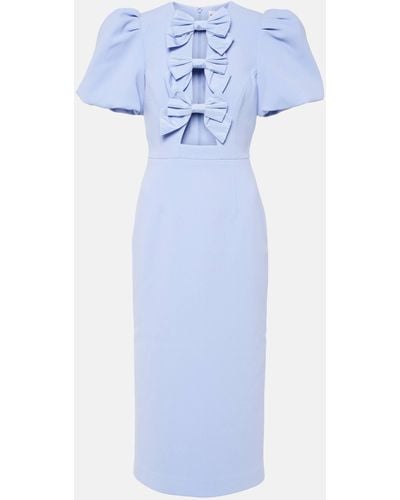 Rebecca Vallance Bridal Annabelle Bow-detail Midi Dress - Blue