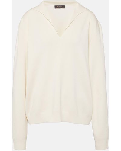 Loro Piana Sorbonne Silk And Cotton Polo Shirt - White
